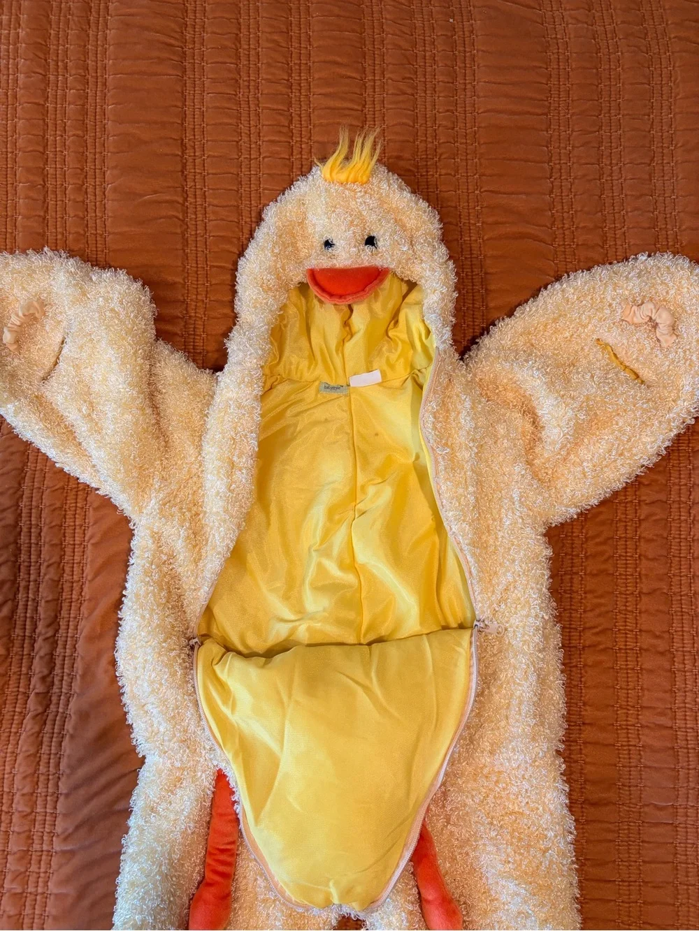 Plush Yellow Duck One-Piece Costume for Kids